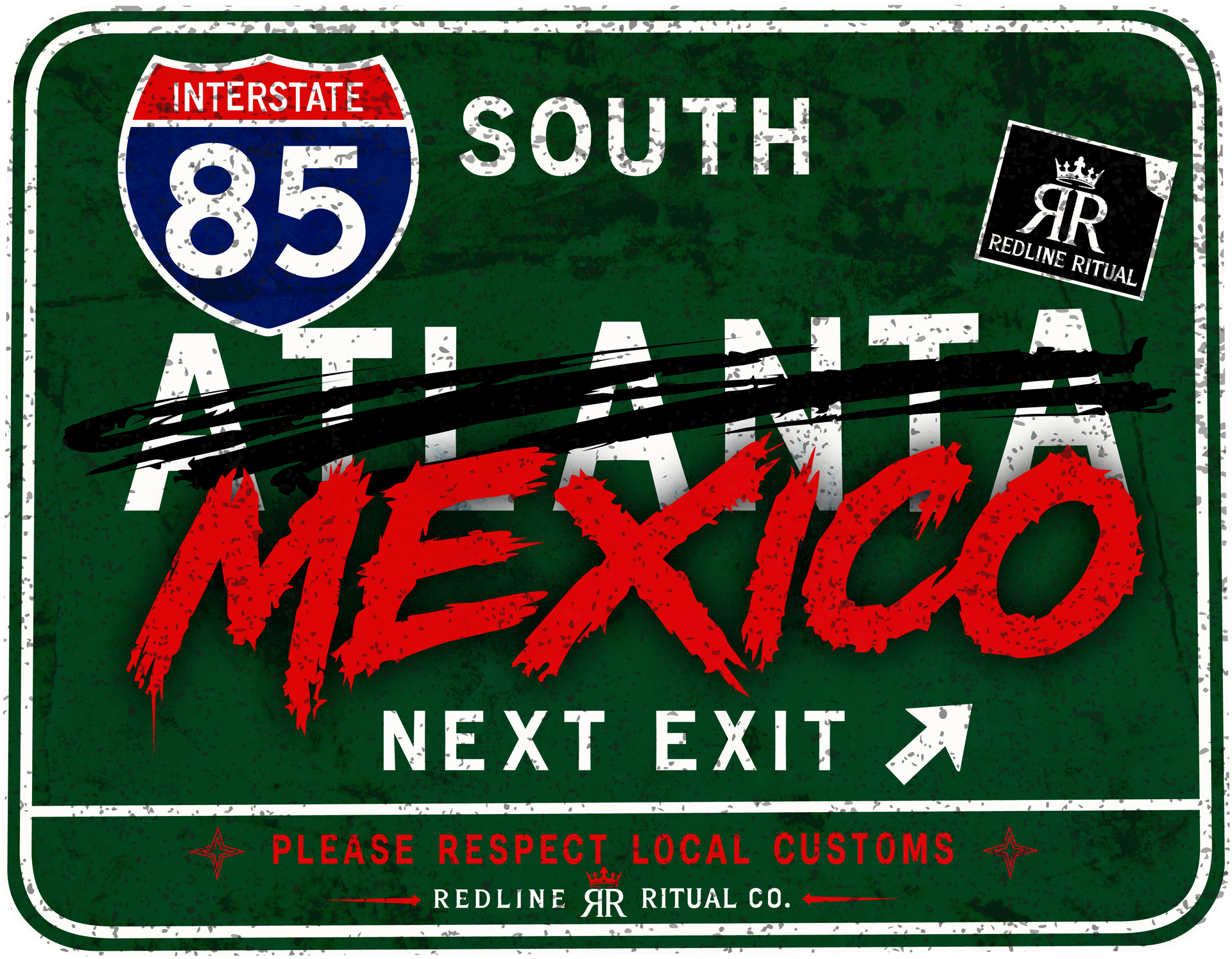 South Atlanta Mexico Sticker 3" x 3"