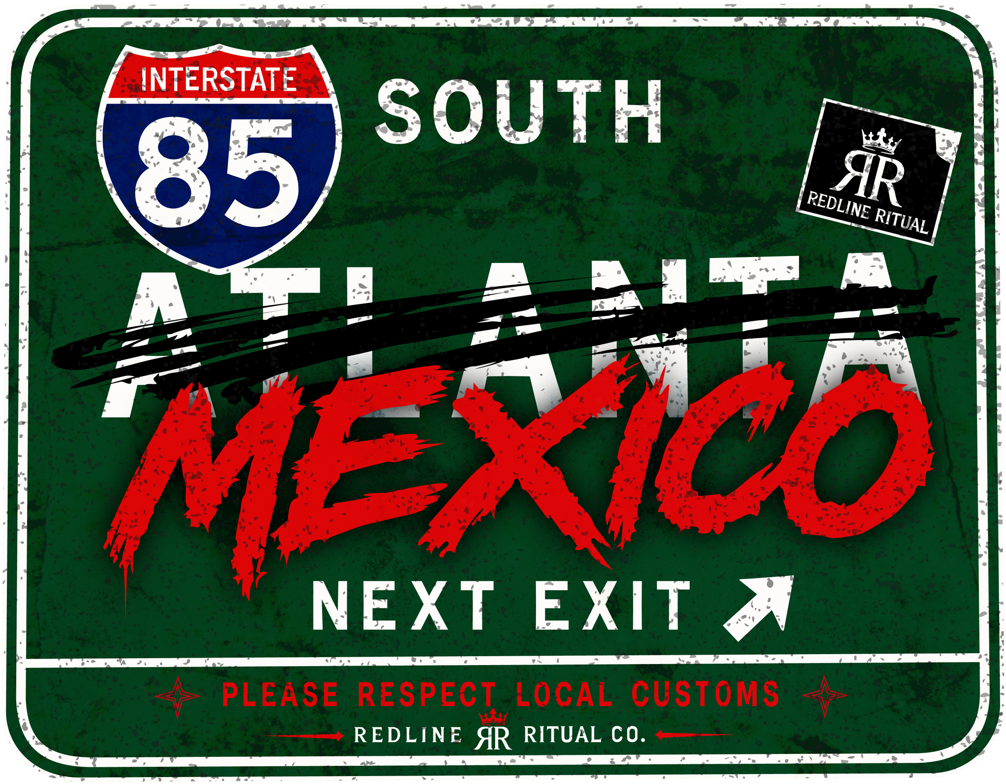 South Atlanta Mexico Sticker 3" x 3"