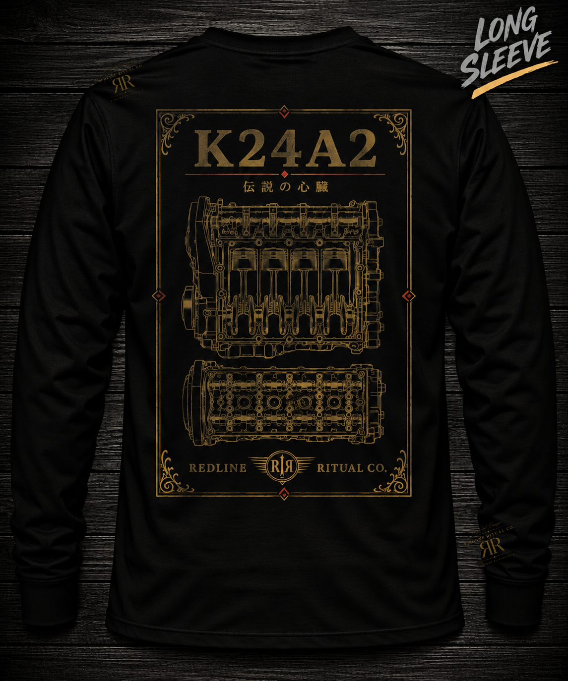 Redline Ritual Co. - "K24A2 Legacy" Tee - Long Sleeve