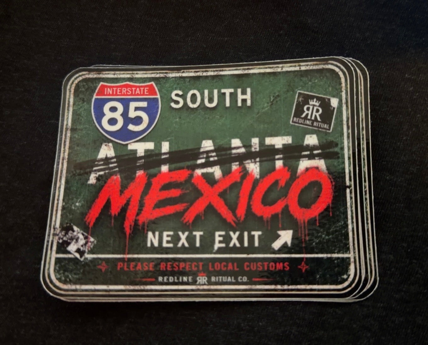 South Atlanta Mexico Sticker 3" x 3"