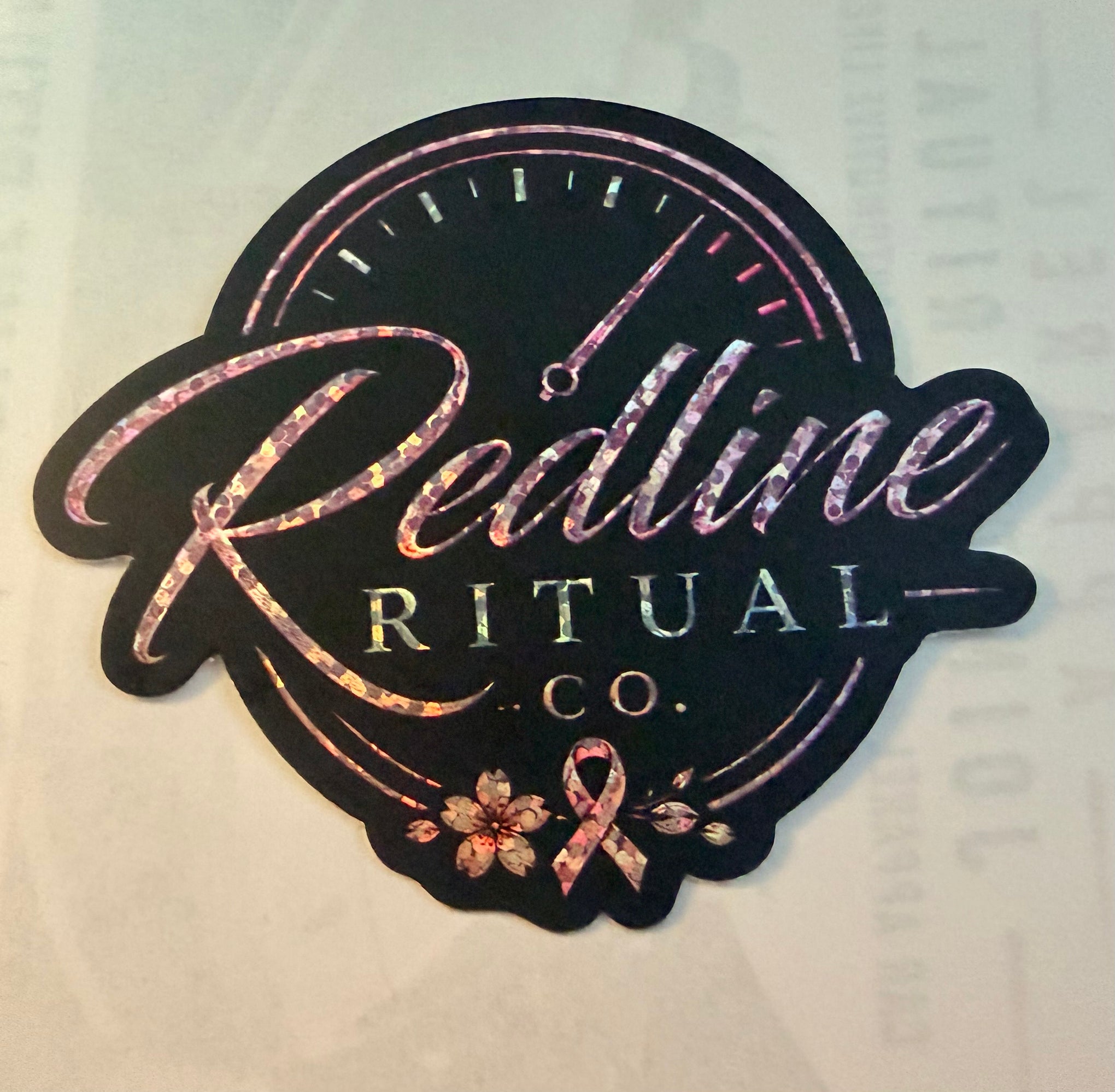 Redline Ritual Co. Holographic Logo Sticker